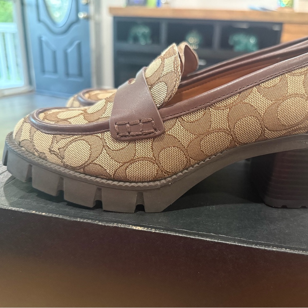 Coach Signature Pattern Loafers